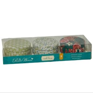 NIB The Pioneer Woman Holly rose floral tin candle set gift cottage core home